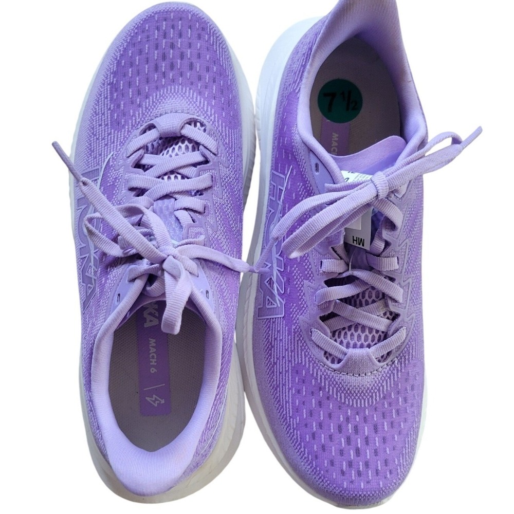 Hoka Mach 6 Purple Running Shoes Womens 7.5 Athletic Sneakers 1147810 ARFL NEW